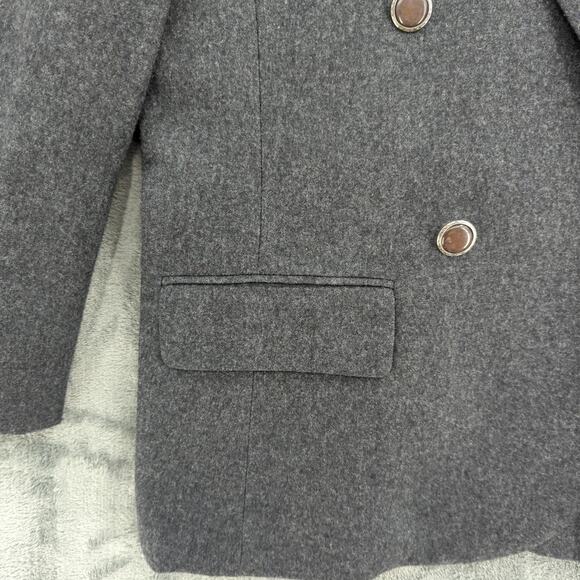 VTG Pendleton Blazer Womens 12 Gray Wool USA Oversized Workwear Career Classic - Picture 7 of 10